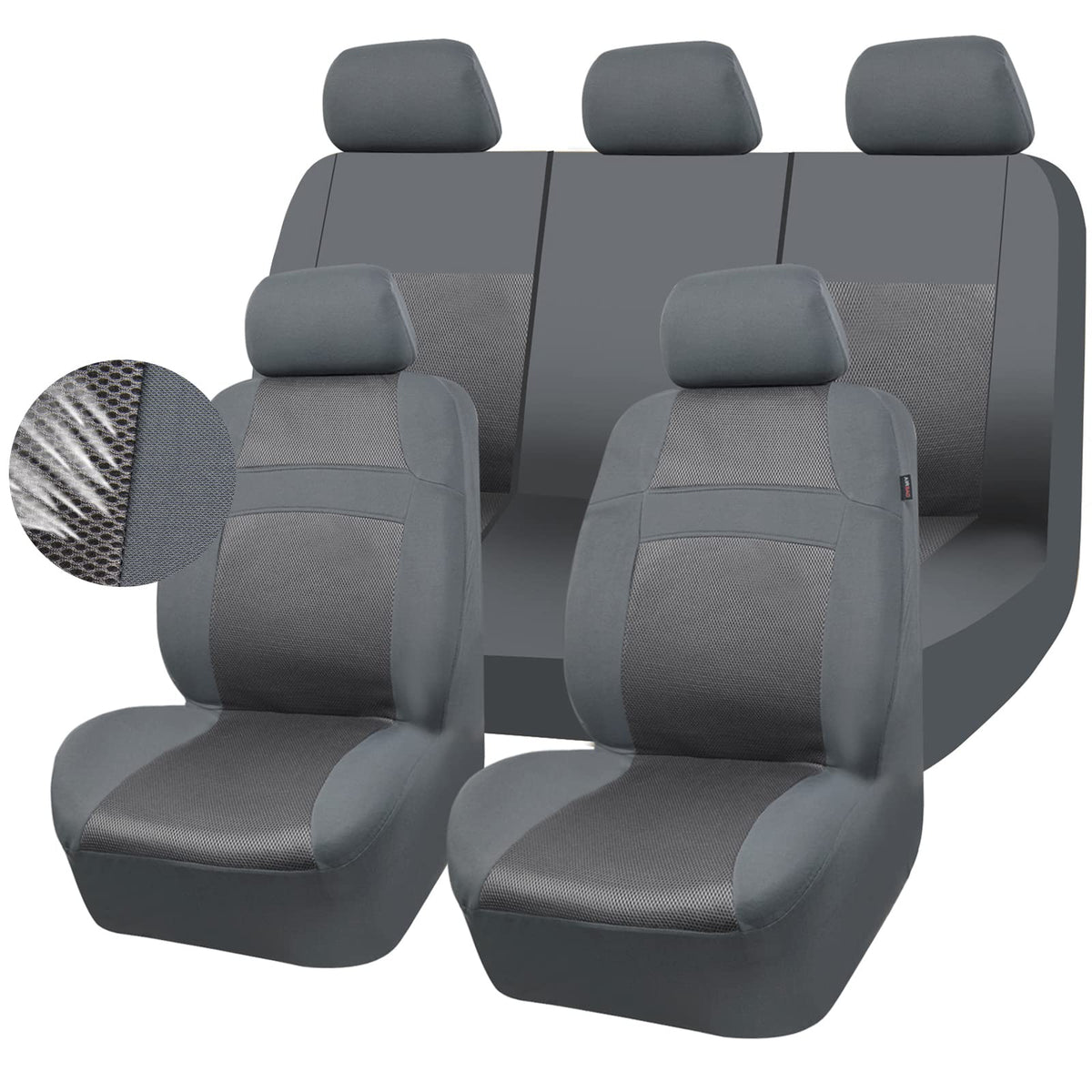 CAR PASS front seat full set installed showing clean modern protection and easy fit