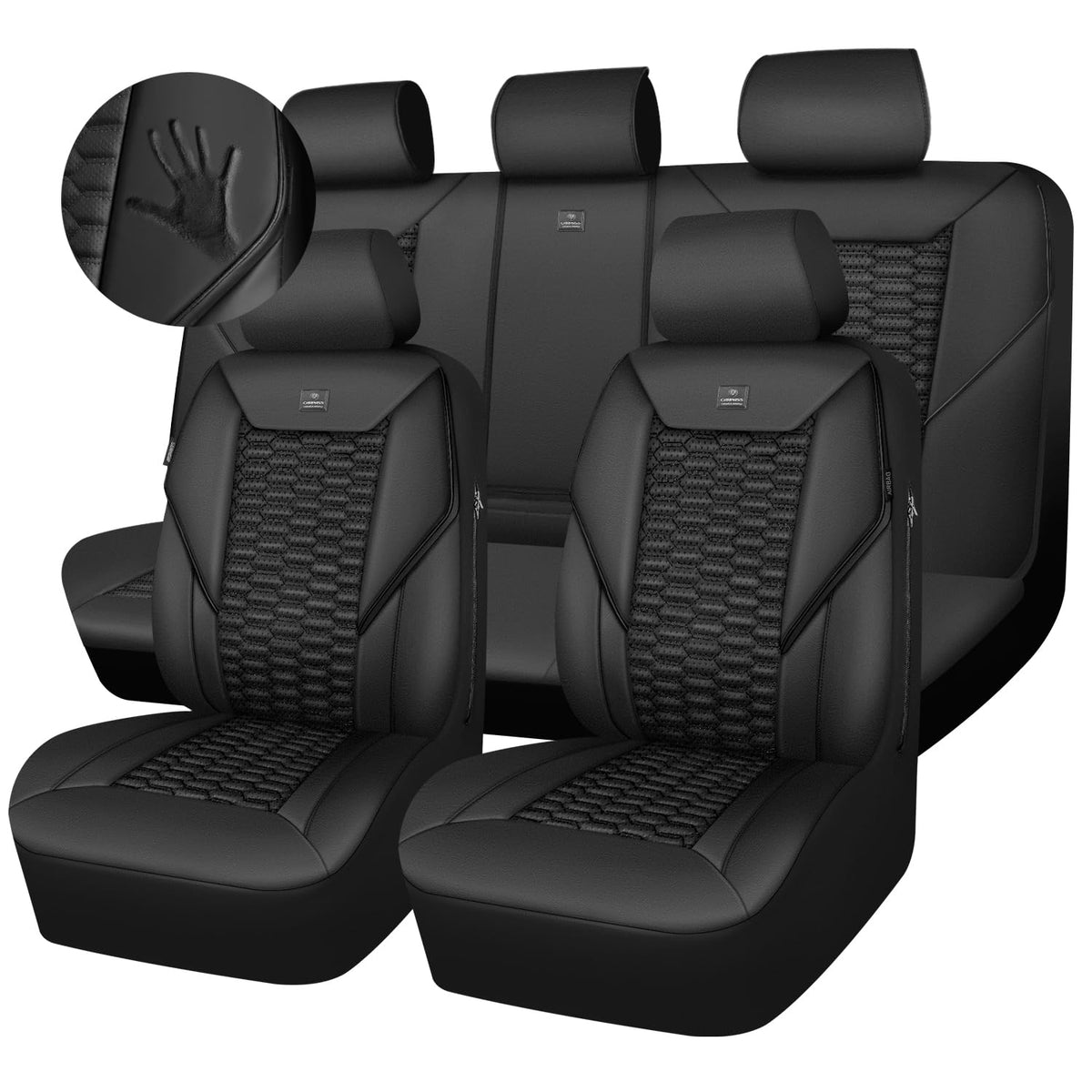 CAR PASS front seat full set installed showing luxury look and protection