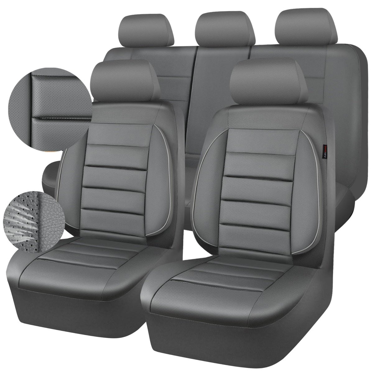 CAR PASS front seat full view showing elegant gray protection and clean look