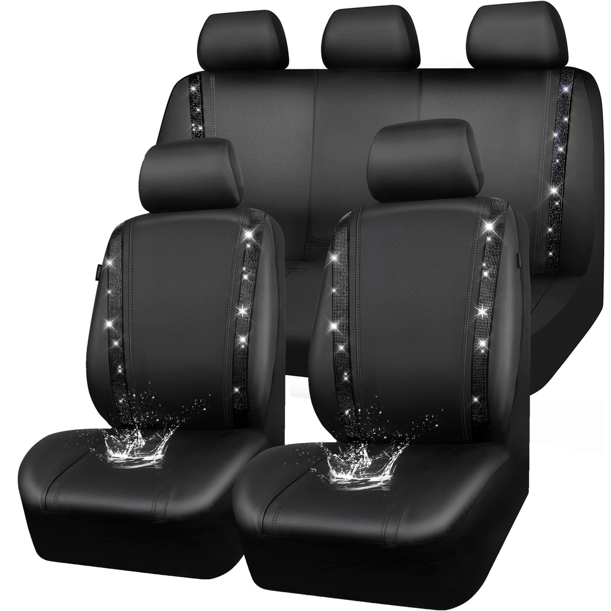 CAR PASS front seat full view showing protective glitter finish and stylish look