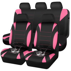 CAR PASS front seat full view showing black pink sporty look and protective coverage