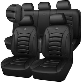 CAR PASS front seat full view showing sleek faux Nappa and protective coverage