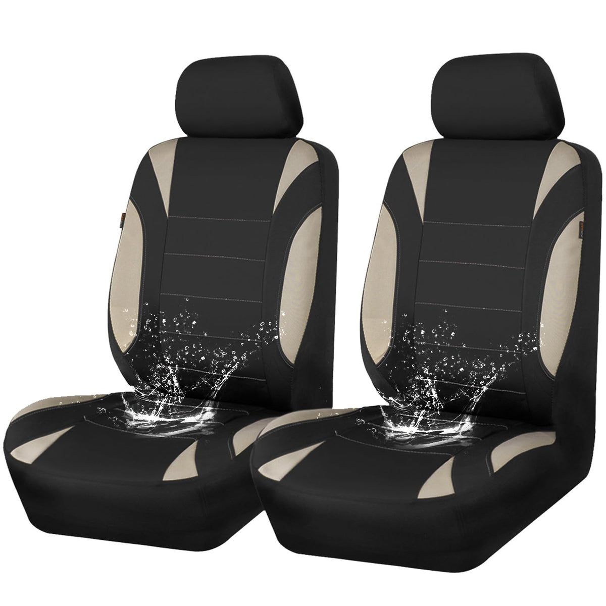 CAR PASS front seats packaging view showing two-seat set and color benefit