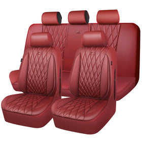 CAR PASS front view full set showing burgundy covers and protection benefit