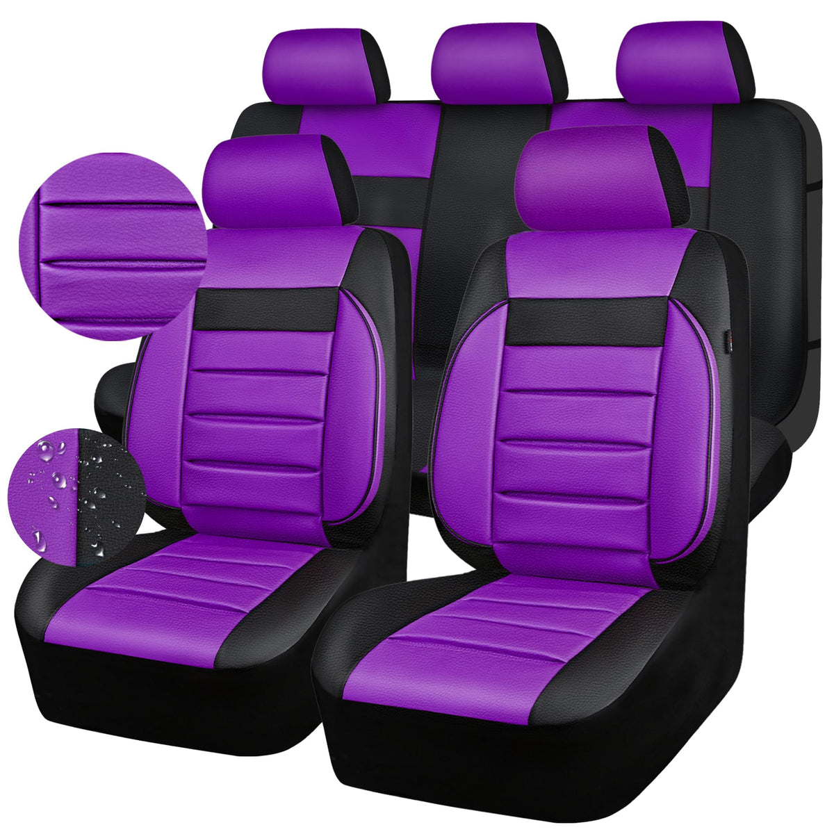 CAR PASS front view showing purple black seats and upgraded look