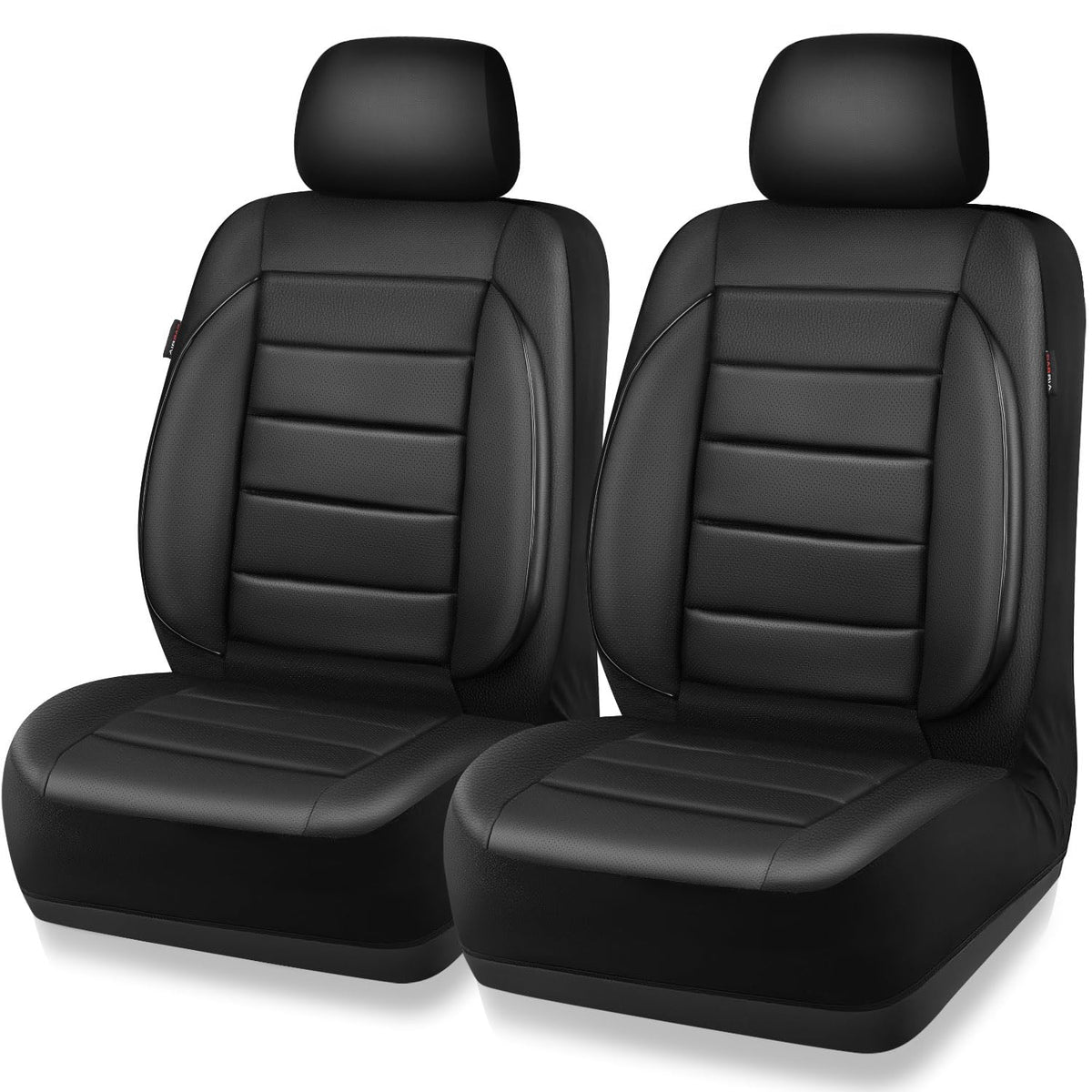 CAR PASS front view showing solid black covers enhancing cabin look