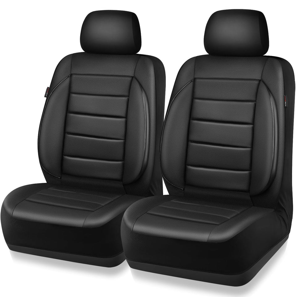 CAR PASS front view showing solid black covers enhancing cabin look