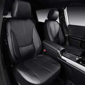CAR PASS front view solid black covers protecting seat appearance and resisting spills