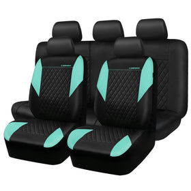 CAR PASS front view showing full mint seat cover protecting seats