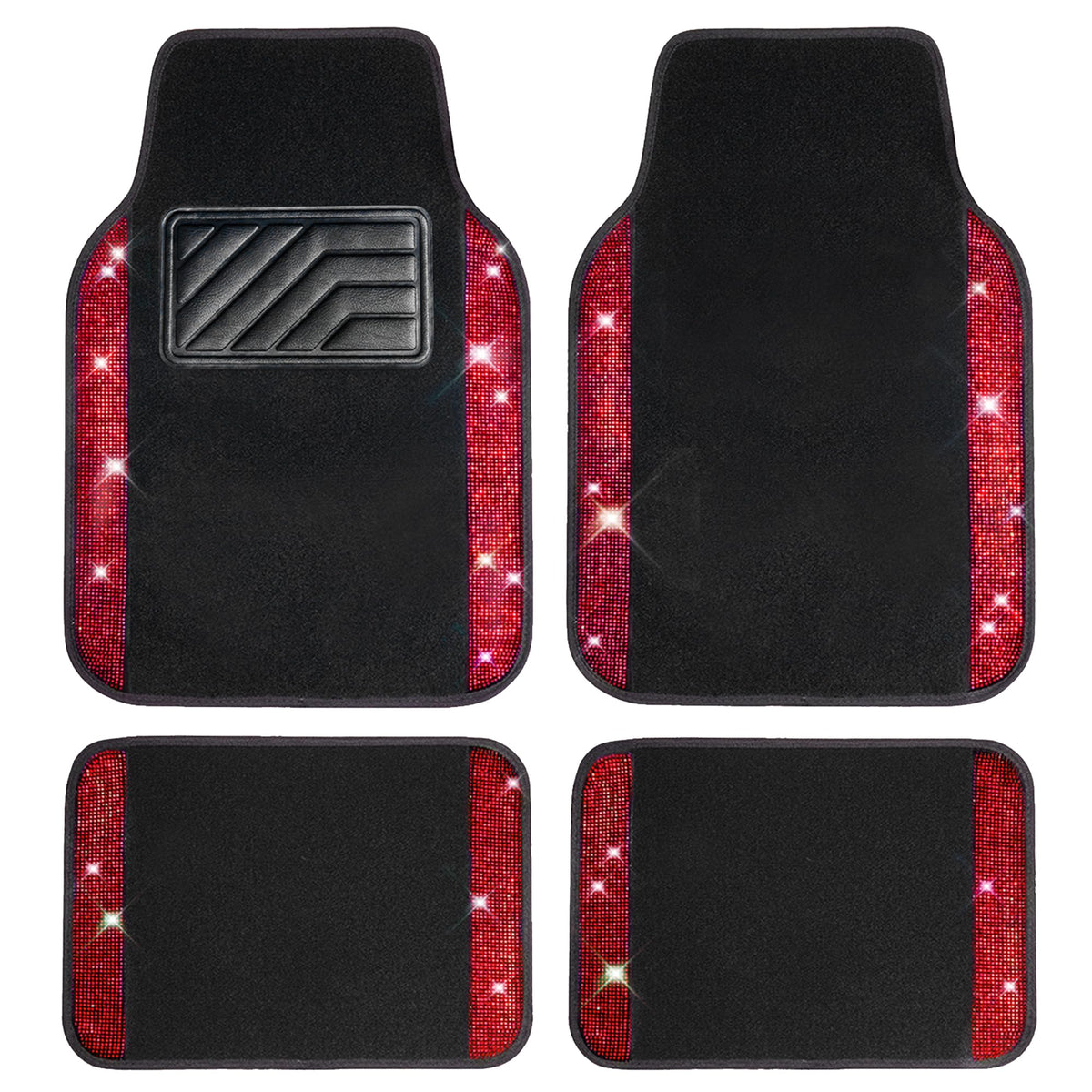 CAR PASS front view showing full mat set and glamorous finish