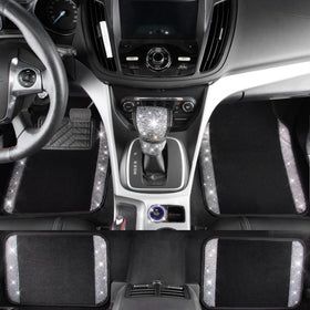 CAR PASS rhinestone gear shift cover in place adding glam and tactile grip