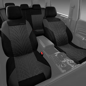 CAR PASS headrest and airbag cutout detail ensuring safety compatibility