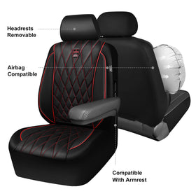 CAR PASS headrest and armrest openings showing airbag compatibility and fit