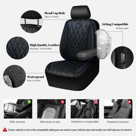 CAR PASS headrest and armrest detail showing fit and easy adjustment