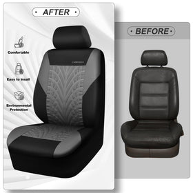CAR PASS headrest and buckle cutouts showing tidy fit and accessibility benefit