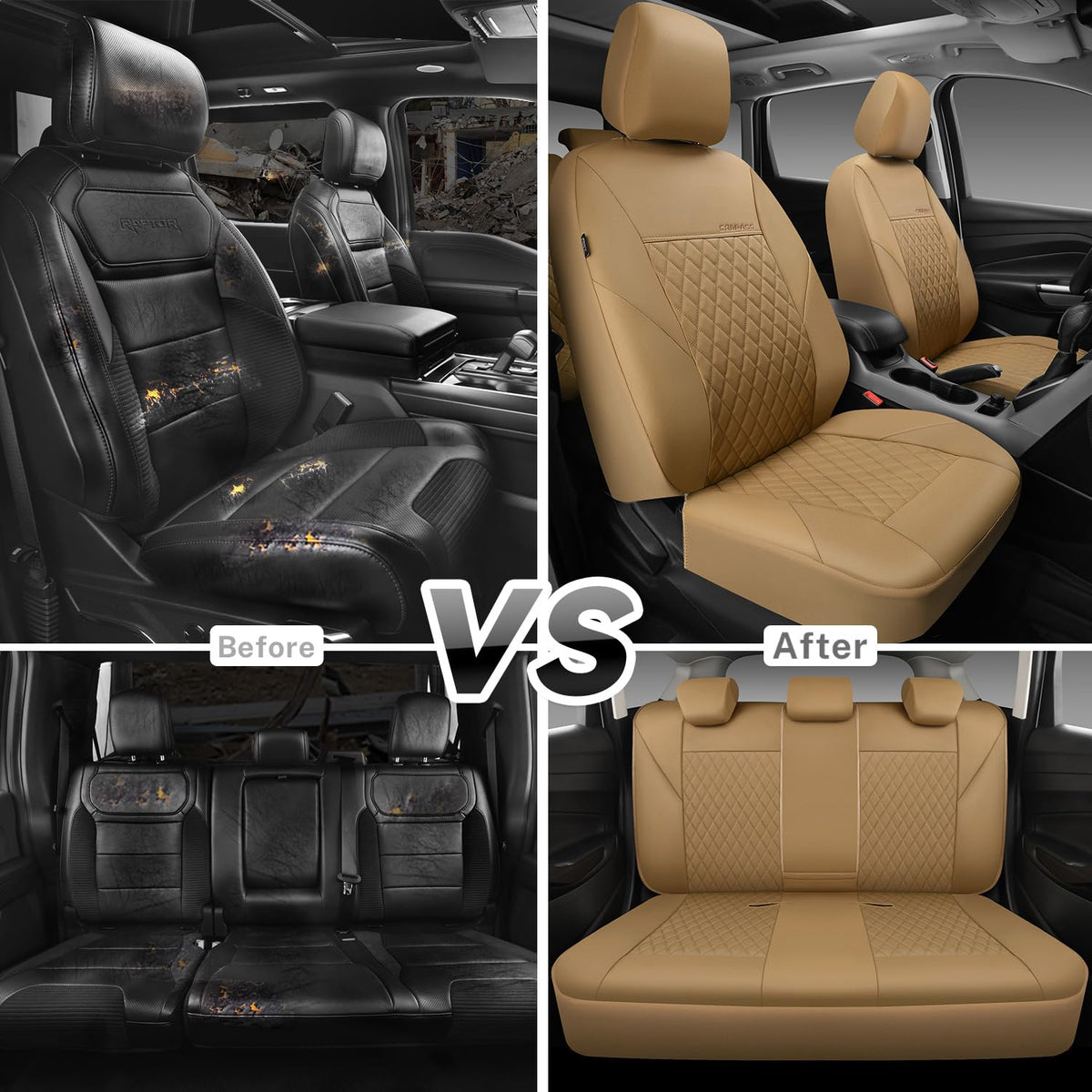 CAR PASS headrest and seatbelt cutouts preserving function and ease