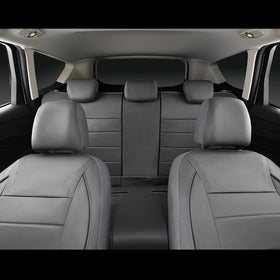 CAR PASS headrest and seatbelt openings showing precise fit and functional access