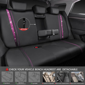 CAR PASS removable headrest caps displayed for easy installation