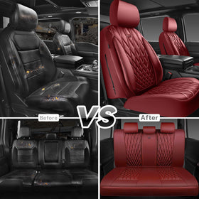 CAR PASS headrest cover adjustment showing easy fitting and maintained head support