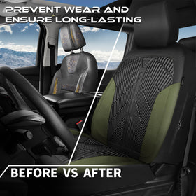 CAR PASS headrest and armrest fit showing airbag compatibility