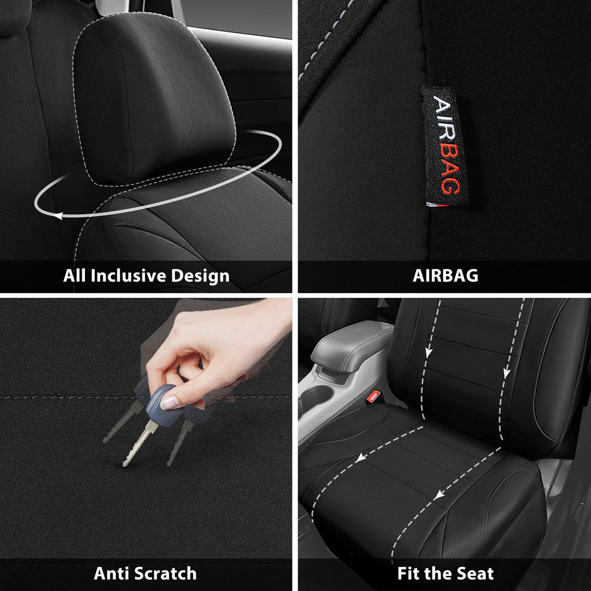 CAR PASS headrest cover close view showing snug fit and finish