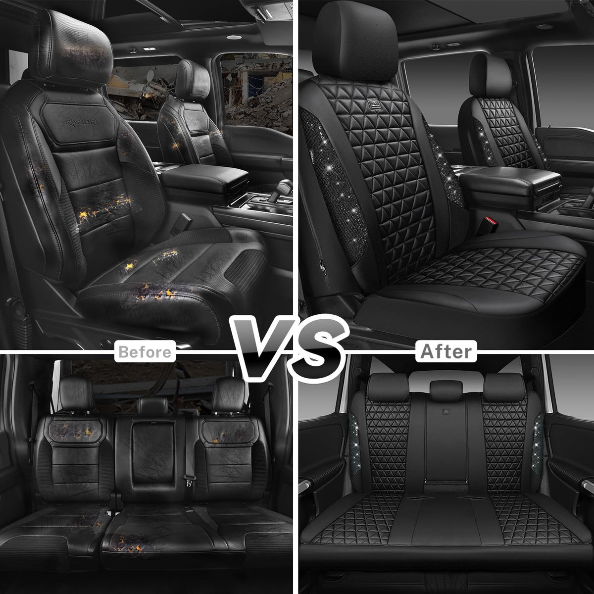 CAR PASS headrest cover detail showing removable and washable fit