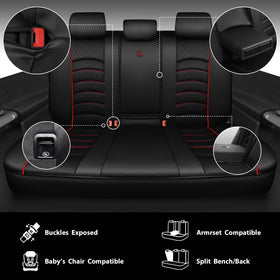 CAR PASS separate headrest cover removed for easy adjustment and secure fit