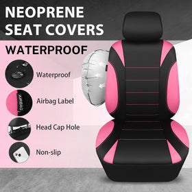 CAR PASS headrest cover detail with reserved opening for easy setup