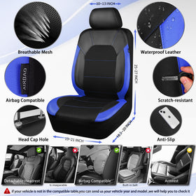 CAR PASS separate headrest cover detail for proper fit and easy removal