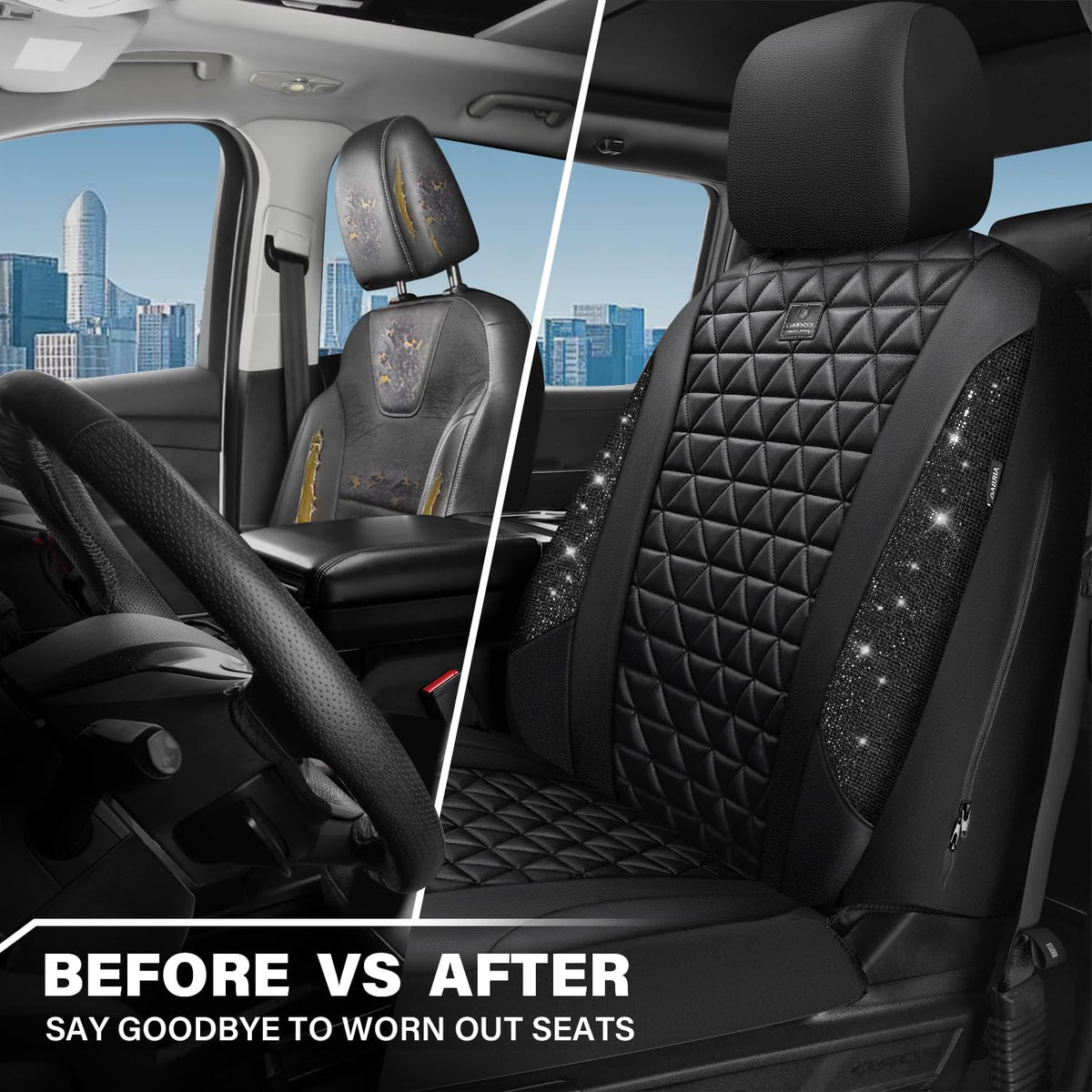 CAR PASS removable headrest piece for quick cleaning and adjustable fit