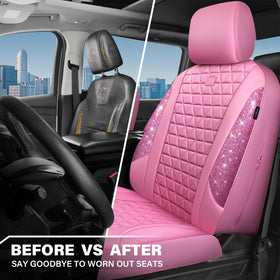 CAR PASS removable headrest detail showing easy detachment and matching style