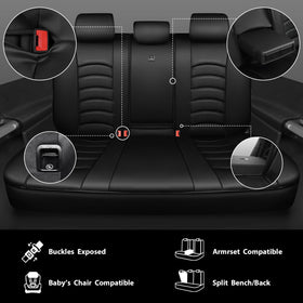 CAR PASS separate headrest cover showing easy adjustment and secure fit