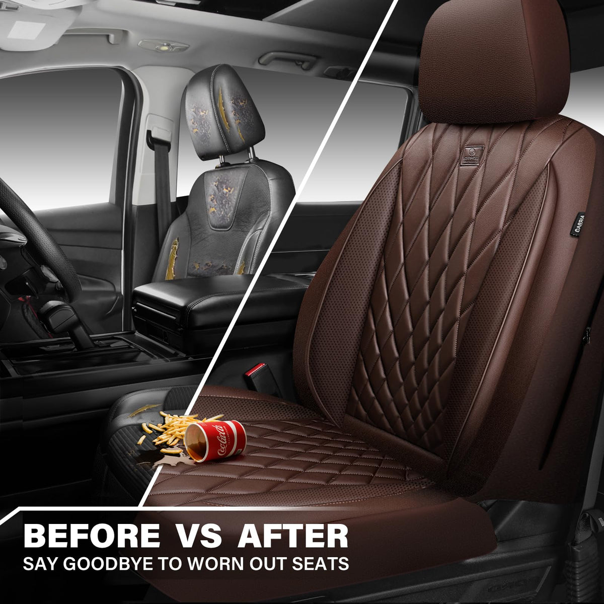 CAR PASS separate headrest covers allow adjustment and maintain safety fit