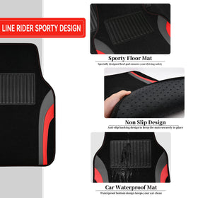 CAR PASS close-up of heat-bonded heel pad highlighting durable wear protection