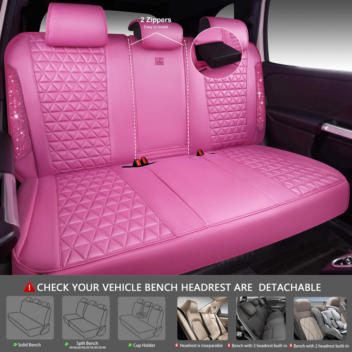 CAR PASS texture and padding closeup showing quilted comfort and durability