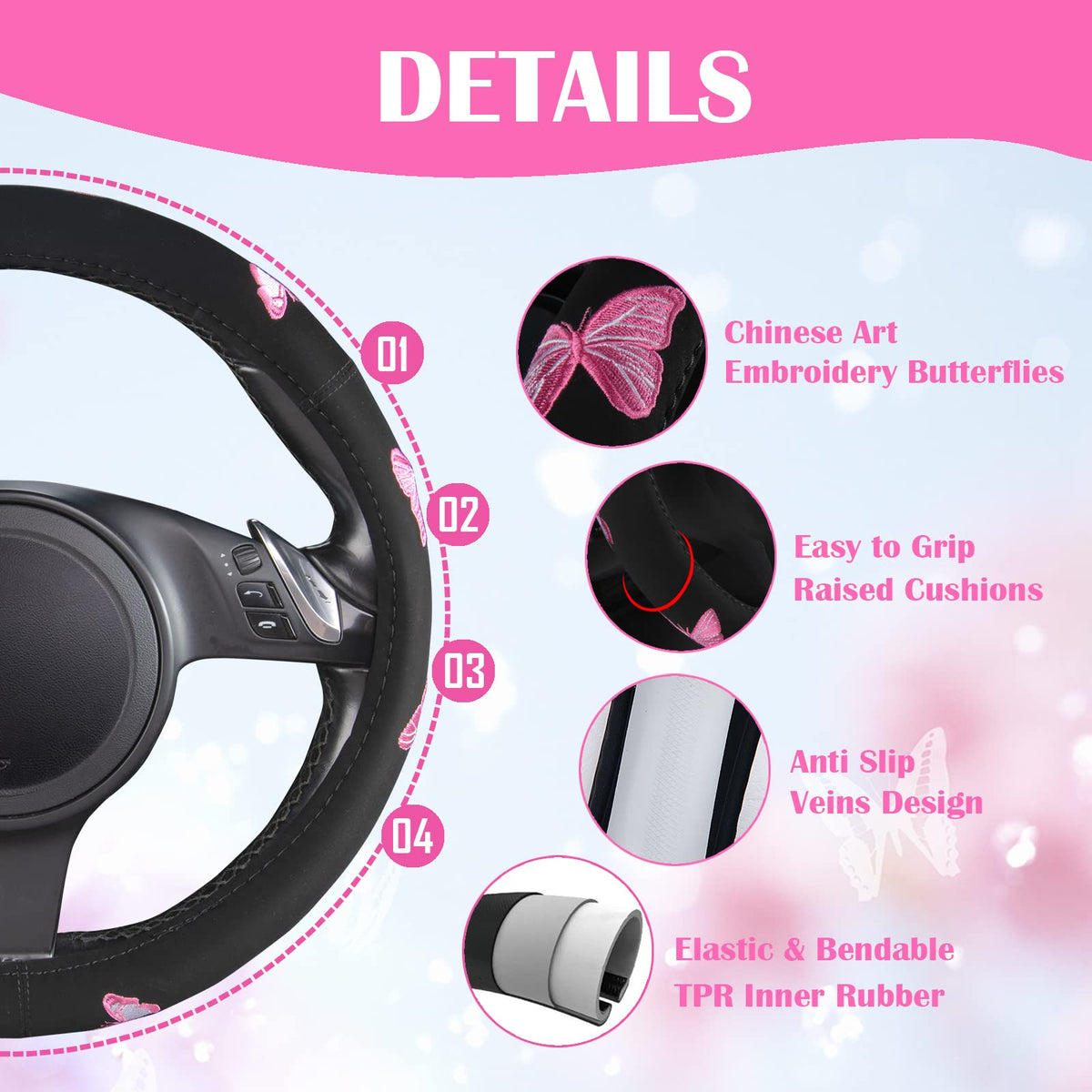 CAR PASS car interior lifestyle shot with seat covers and mats enhancing cabin look