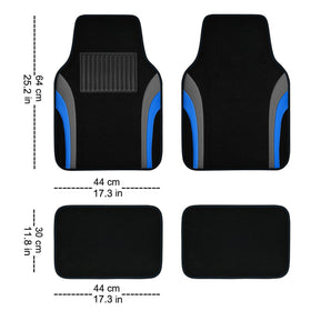 CAR PASS installed front mats in a sedan offering waterproof floor protection