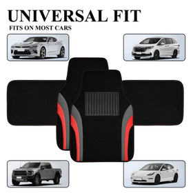 CAR PASS mats installed in a car interior showing clean look and easy maintenance