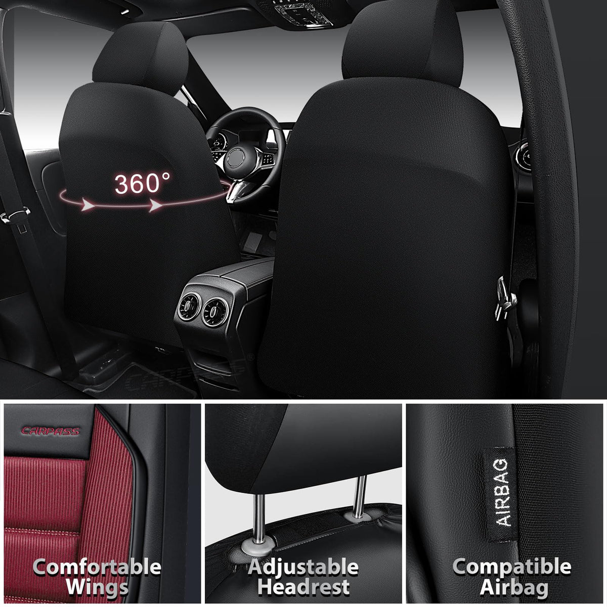 CAR PASS installation showing straps being secured for quick easy fitting
