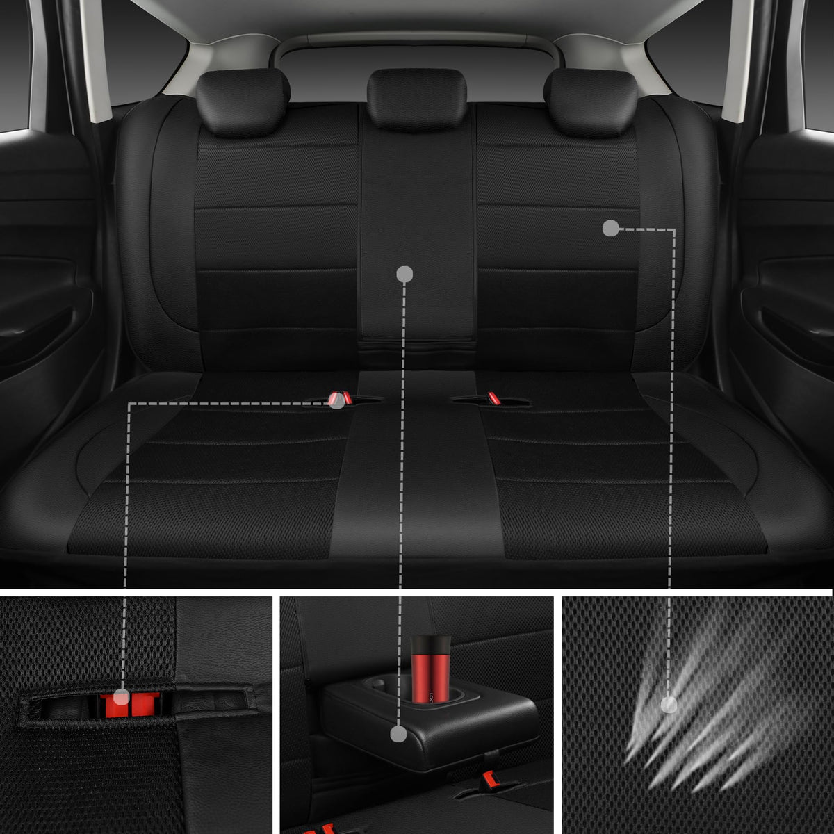 CAR PASS installation straps and hooks in use for a secure, non-slip fit