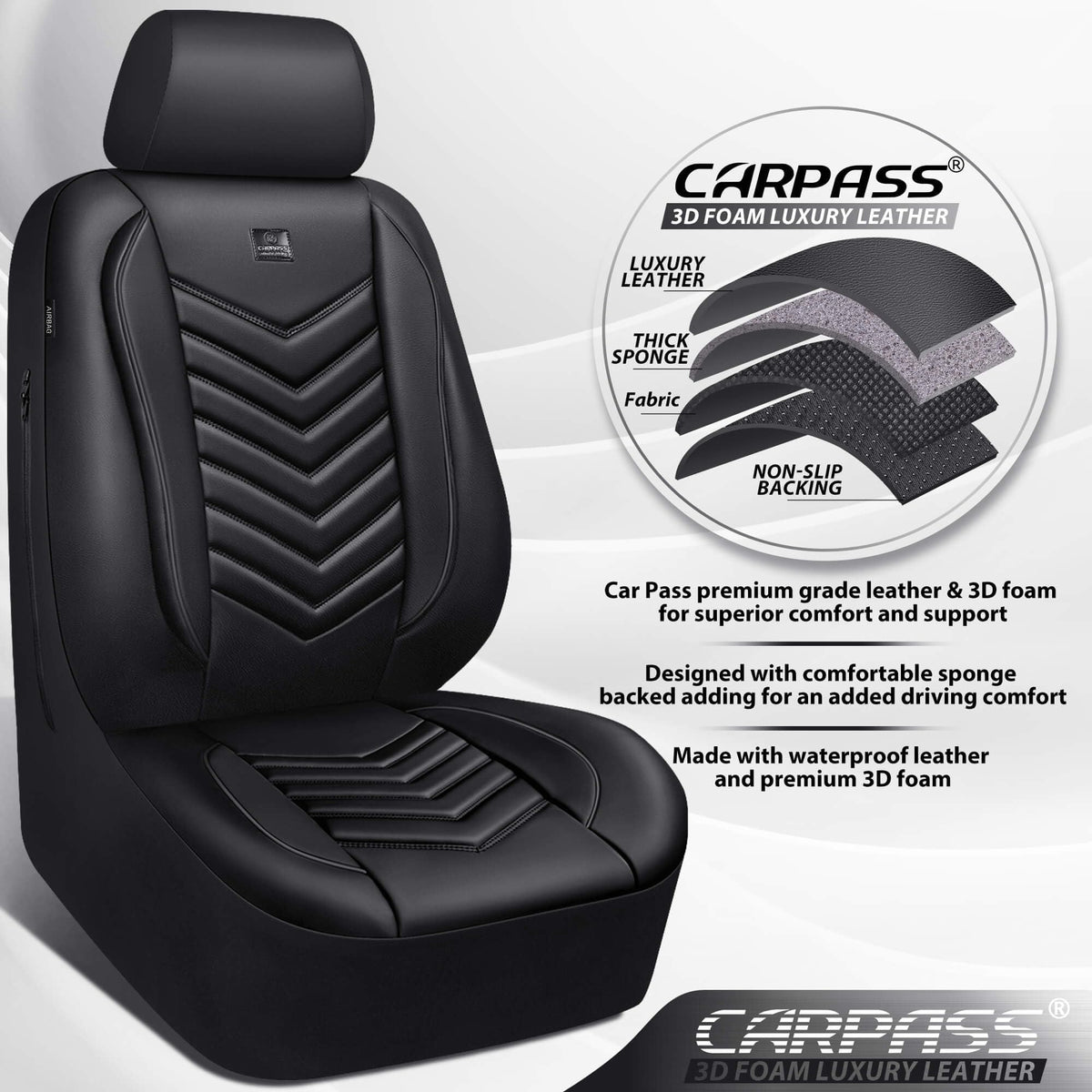 CAR PASS installation straps and hooks displayed for secure quick fit
