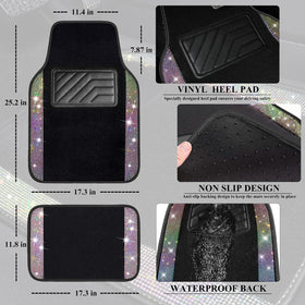 CAR PASS installed front seat lifestyle showing stylish protective mats