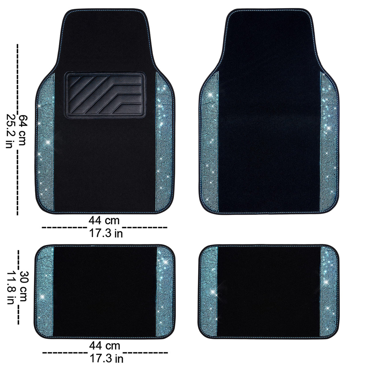 CAR PASS mats installed inside a sedan illustrating instant interior upgrade benefit
