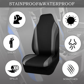 CAR PASS installed in truck front seats showing universal fit and durable protection