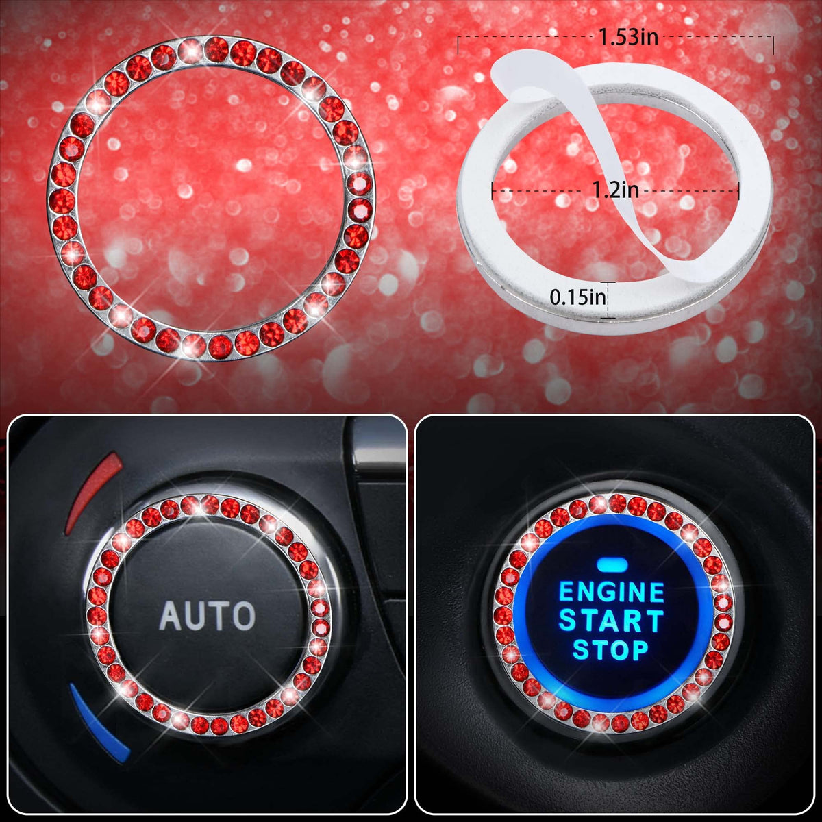 CAR PASS installed interior lifestyle shot showing full kit sparkle and cohesive styling