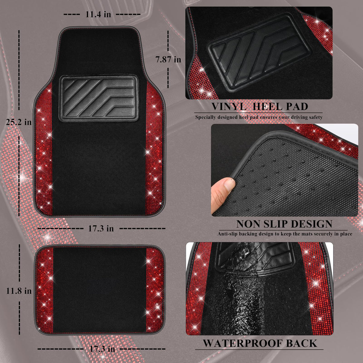 CAR PASS installed in car interior adding sparkle and protective coverage