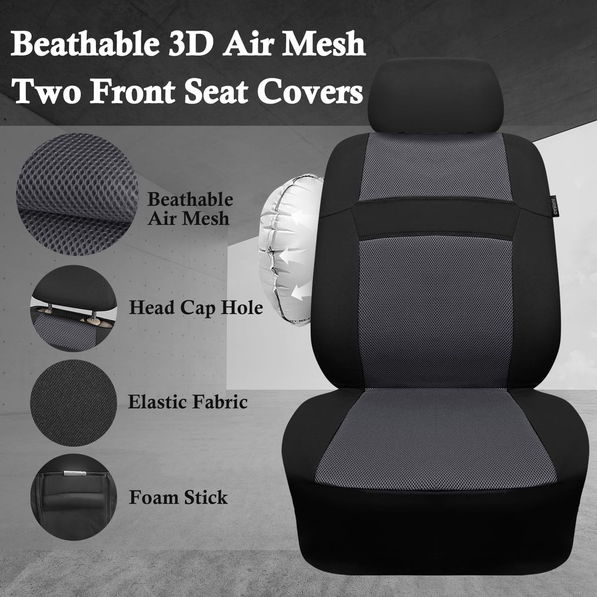 CAR PASS installed on driver seat demonstrating universal fit and neat finish