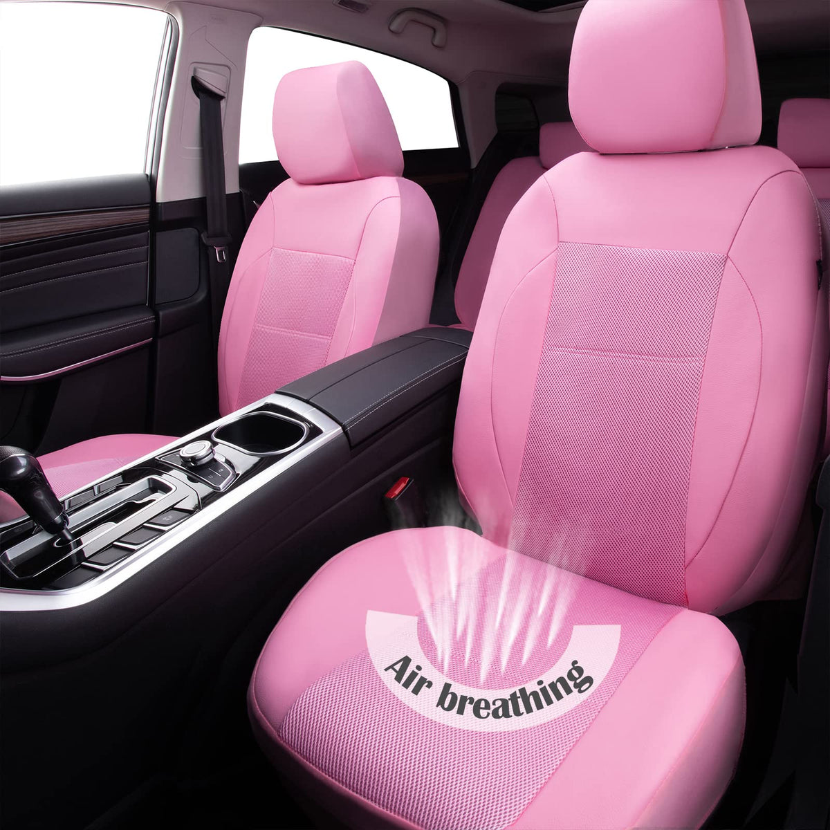 CAR PASS integrated rear row cover fitted across back seats for easy install