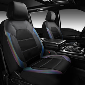 CAR PASS front view showing iridescent leather covers and upgraded cabin style