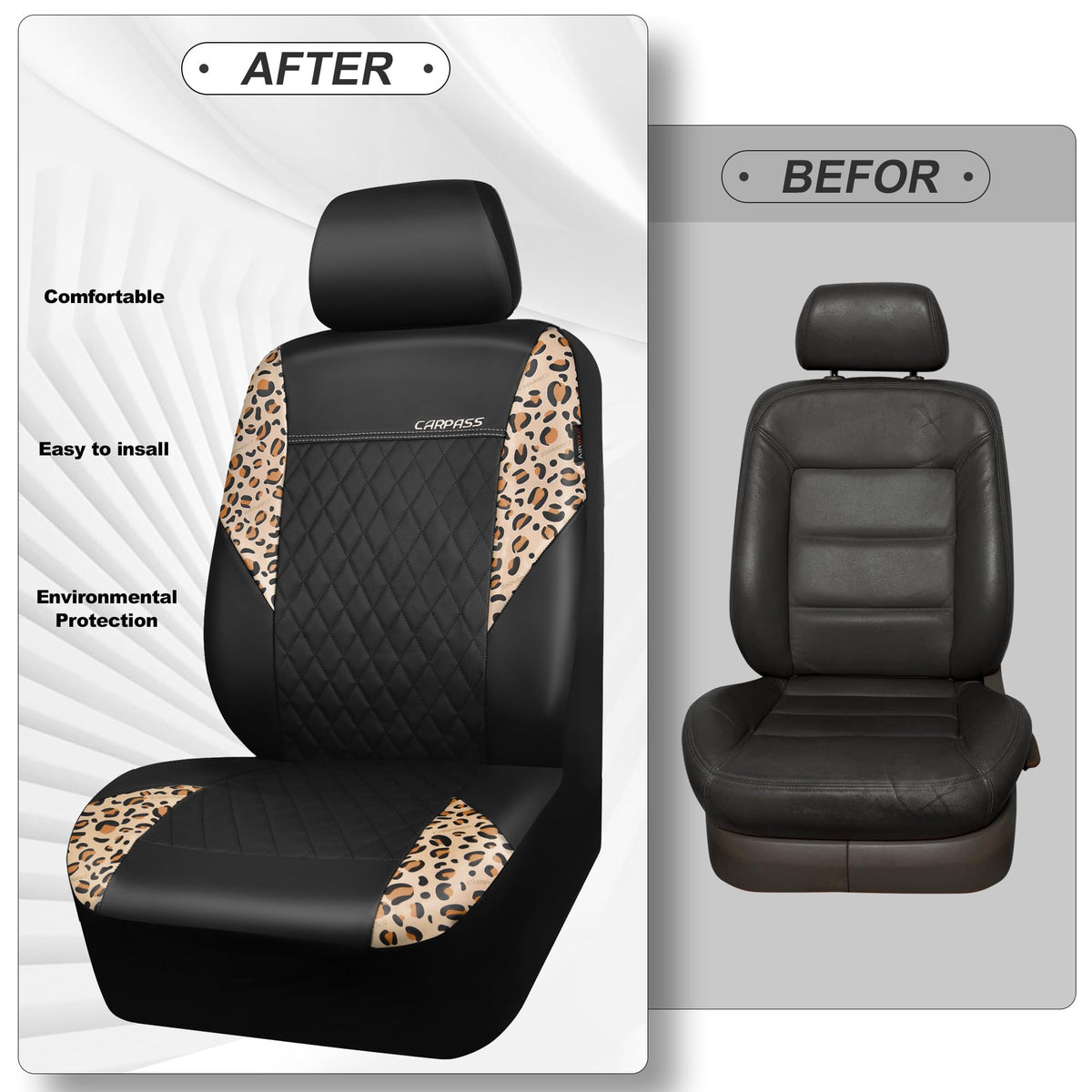 CAR PASS close-up of PU leather texture highlighting durable waterproof finish